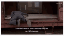 I Am Running Away From My Responsibilities And It Feels Good Michael Scott GIF - I Am Running Away From My Responsibilities And It Feels Good Michael Scott Bankruptcy GIFs