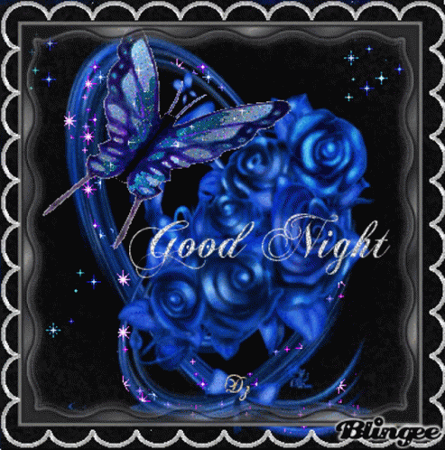 Good Night Butterfly GIF - Good Night Butterfly Roses - Discover ...