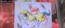 welcome majnu rocking horse horse painting