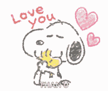 Snoopy Love You GIF - Snoopy Love You Woodstock GIFs