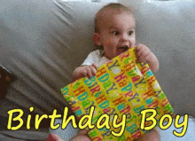 birthday boy first birthday stoked excited presents