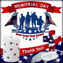 Thank You For Your Service Memorial Day GIF - Thank You For Your Service Memorial Day Usa Flag GIFs