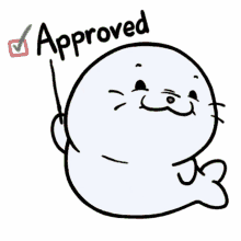 seal seal of approval approved approve cute