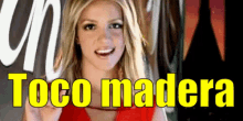 Britney Spears Tocando Puerta Imaginaria GIF - Toco Madera Salado Suerte GIFs