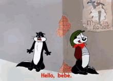 Pepe And The Cat Hellow Baby GIF - Pepe And The Cat Hellow Baby Hiding GIFs