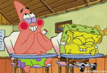 sponge bob patrick laughing giggles