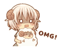 sheep anime omg huh surprised