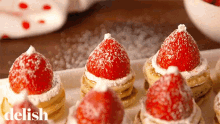 santa hat pancakes strawberry pastry
