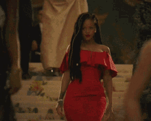 Rihanna Stunning Red Dress Oceans8 GIF - Rihanna Stunning Red Dress Oceans8 GIFs