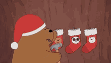 christmas stockings we bare bears