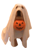 Trick Or Treat Halloween Sticker - Trick Or Treat Halloween Ghost Dog Stickers