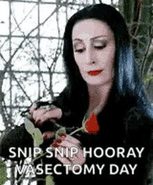 Vasectomy Day Snip GIF - Vasectomy Day Snip Morticia Addams GIFs