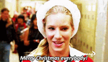 Glee Brittany Pierce GIF - Glee Brittany Pierce Merry Christmas Everybody GIFs