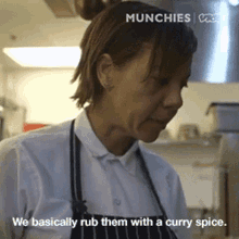 we basically rub them with a curry spice spices curry powder i took the spice nina compton