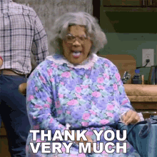 Thank You Very Much Tyler Perry GIF - Thank You Very Much Tyler Perry Madea GIFs