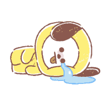 bt21 chimmy tears flowing crying cry