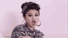 Shut Up GIF - Selena Gomez Shut Up Shut Your Mouth GIFs