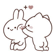 bunny cat paw print cute cartoon