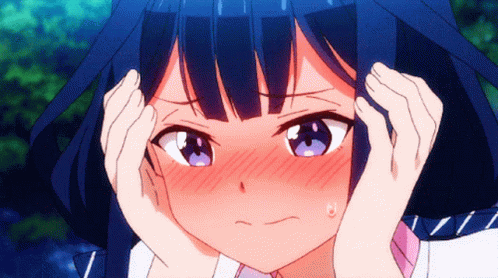 Blushing Anime Girl