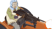 ree guns grandma firing
