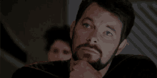 Star Trek Will Riker Stroking Beard GIF - Beard Guys With Beards Men With Beards GIFs