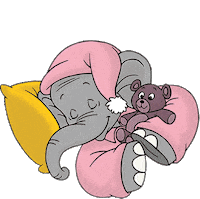 Sleeping Goodnight Sticker - Sleeping Goodnight Elephant Stickers