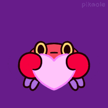 Heart Broken Crabby Crab GIF - Heart Broken Crabby Crab Pikaole GIFs