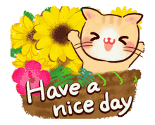 good morning have a nice day cat kitten smile