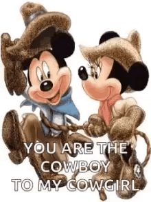 Mickey And Minnie You Are My Cowboy GIF - Mickey And Minnie You Are My Cowboy Disney GIFs