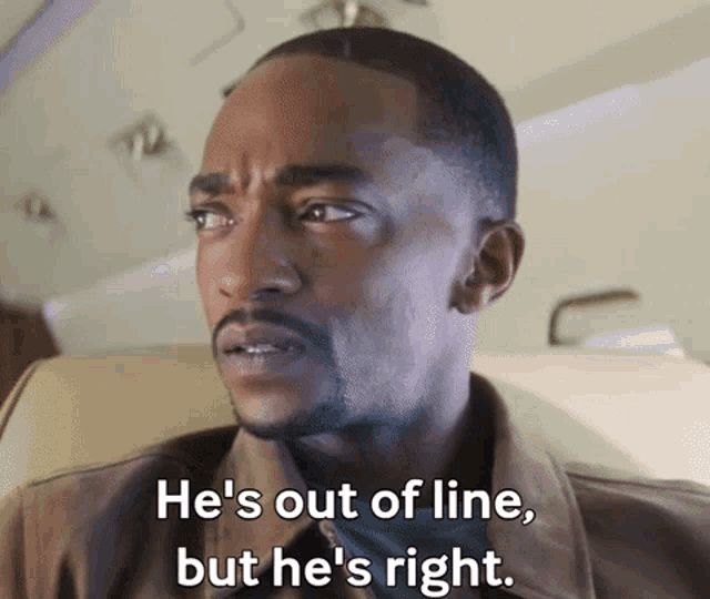 Out Of Line Anthony Mackie GIF - Out Of Line Anthony Mackie Sam Wilson GIFs