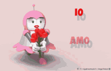 robot robotin robotine fleur coeur