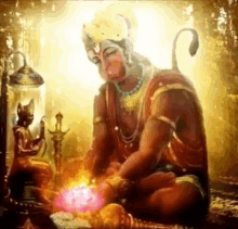 Lord Hanuman GIF - Lord Hanuman Flowers GIFs