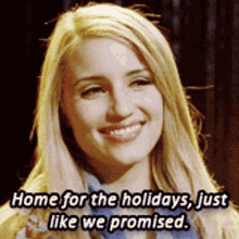 glee quinn fabray home for the holidays just like we promised holidays