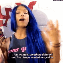 Sasha Banks Just Wanted Something Different GIF - Sasha Banks Just Wanted Something Different Blue GIFs