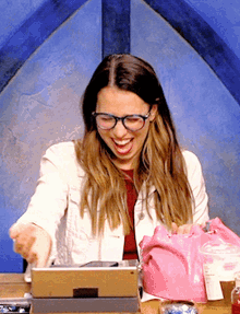 critical role laura bailey rolling dice laughing