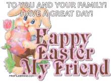 Happy Easter My Friend Happy Easter Sunday GIF - Happy Easter My Friend Happy Easter Sunday Bunny GIFs