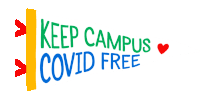 Keep Campus Covid Free Dorm Sticker - Keep Campus Covid Free Covid Free Dorm Stickers