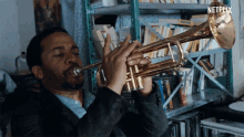 Playing Trumpet Andréholland GIF - Playing Trumpet Andréholland Elliot Udo GIFs