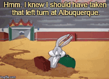 Bugs Bunny Albuquerque GIF - Bugs Bunny Albuquerque Left Turn GIFs