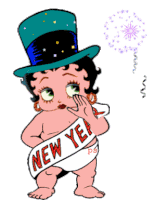 Baby New Year Happy New Year Sticker - Baby New Year Happy New Year Betty Boop Stickers