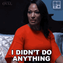 I Didnt Do Anything Victoria Franklin GIF - I Didnt Do Anything Victoria Franklin The Oval GIFs