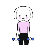 Cute Exercise Sticker - Cute Exercise Puppy Stickers