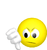 Thumbs Down Emoji Sticker - Thumbs Down Emoji Not Approve Stickers