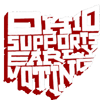Ohio Supports Early Voting Voting Rights Sticker - Ohio Supports Early Voting Early Voting Voting Stickers