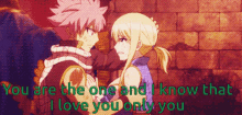you are the one i know that i love you only you fairy tail