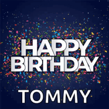 happy birthday tommy confetti greetings