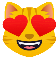 Smiling Cat With Heart Eyes People Sticker - Smiling Cat With Heart Eyes People Joypixels Stickers