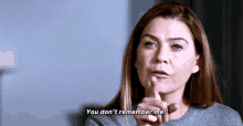 Greys Anatomy Meredith Grey GIF - Greys Anatomy Meredith Grey You Dont Remember Me GIFs