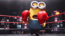Minions Fight GIF - Minions Fight Boxing GIFs