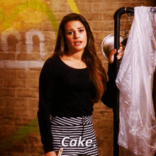 Glee Rachel Berry GIF - Glee Rachel Berry Cake GIFs